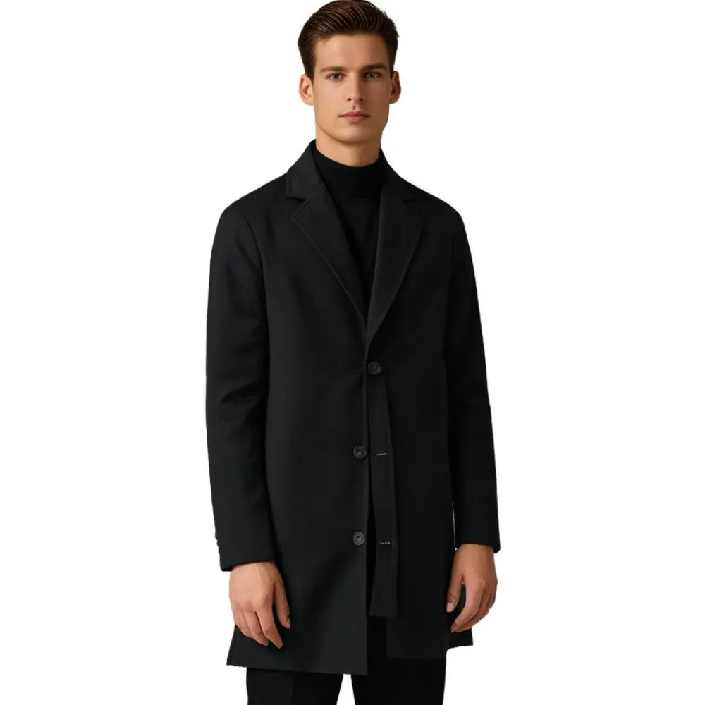Everard | Men's Wool Blend Overcoat Single Breasted Longline Coat