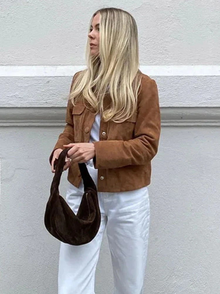 Rutger | Men's Suede Trucker Shirt Jacket