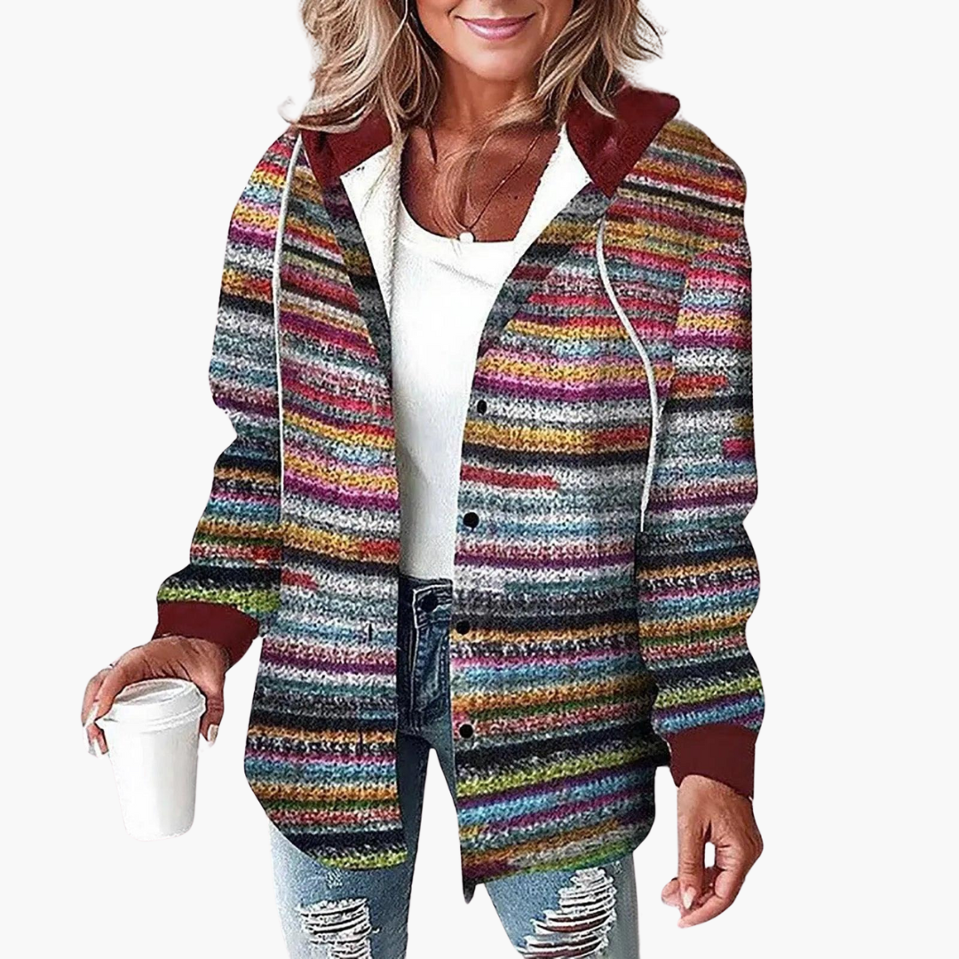 Sienna | Women's Plaid Hooded Button-Up Shacket