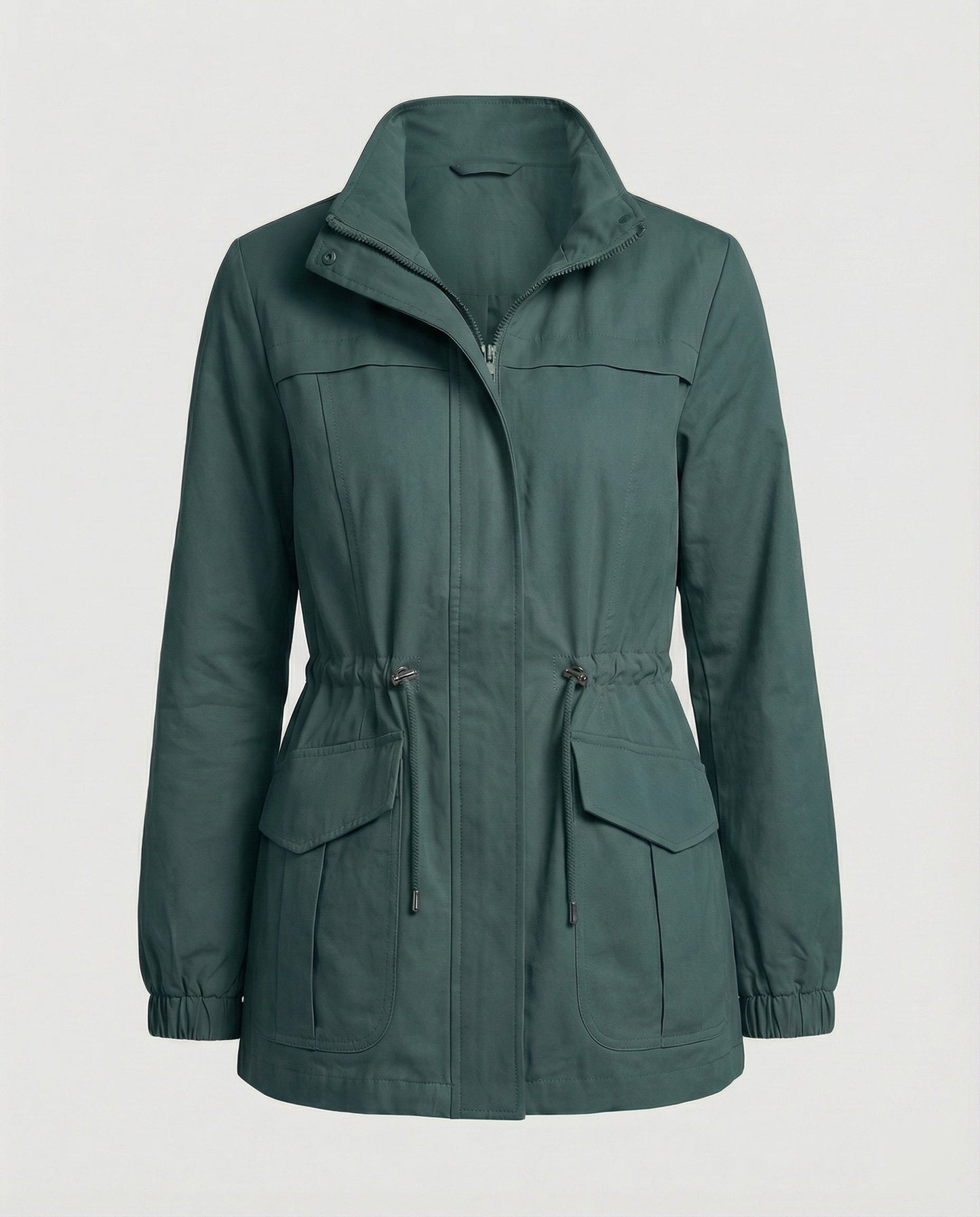 Marguerite | Women's Casual Utility Drawstring Waist Lightweight Jacket