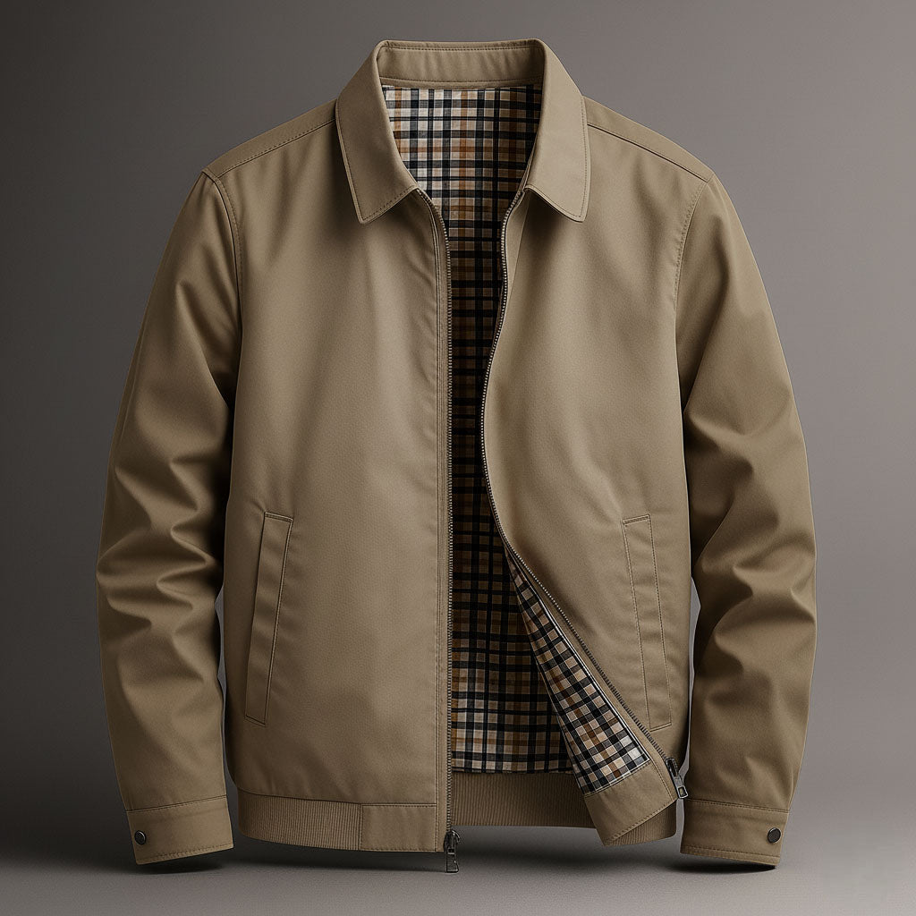 Bramwell | Men's Classic Harrington Zip Bomber Jacket