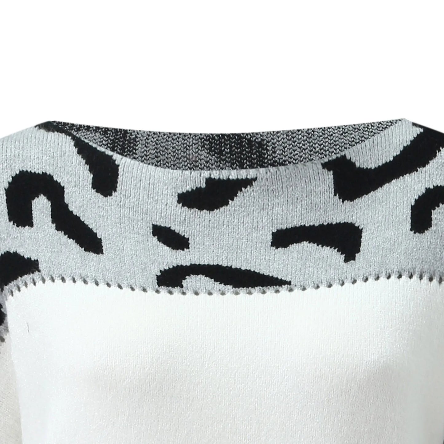 Bronwen | Women's Leopard Print Colour Block Knitted Jumper