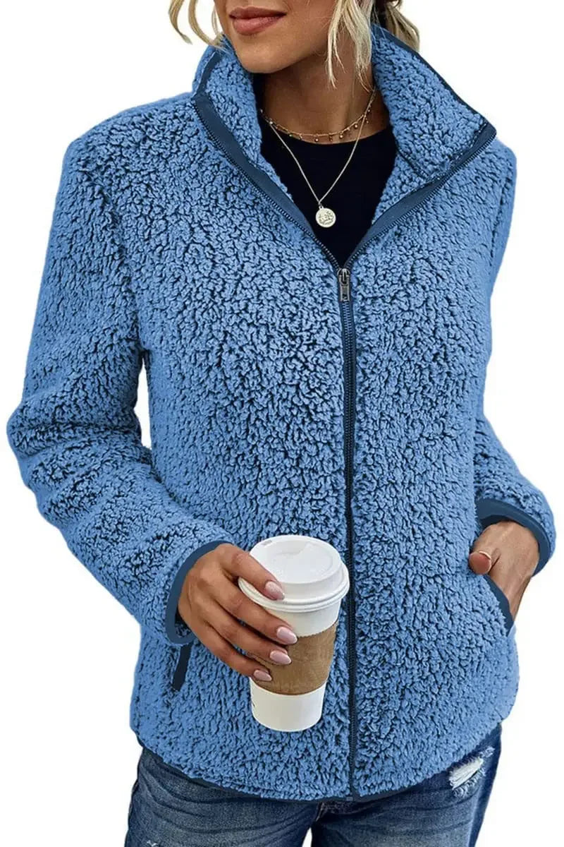 Fenna | Women's Teddy Fleece Zip-Up Jacket