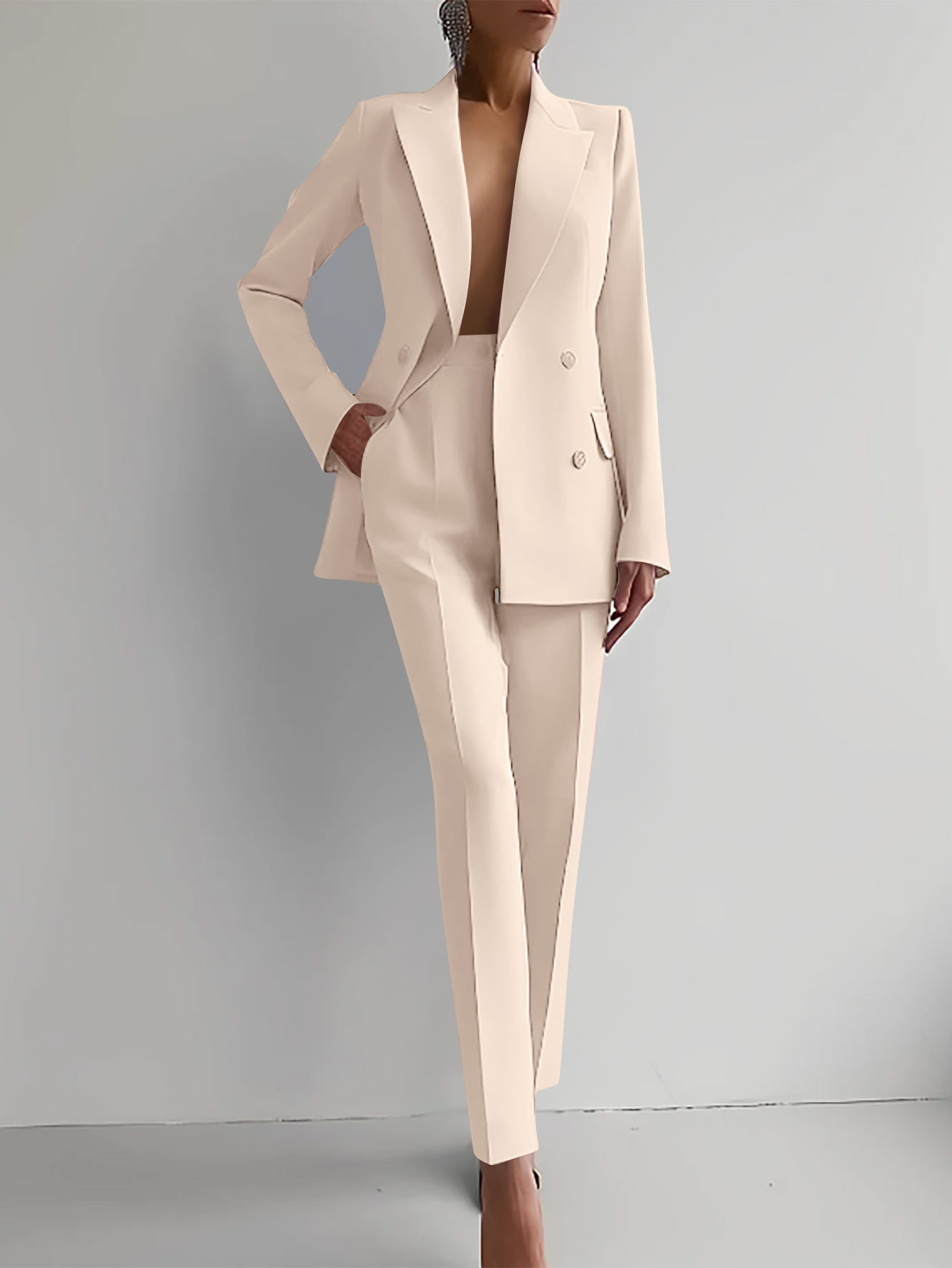 Vivenne | Women's Tailored Double-Breasted Two-Piece Suit