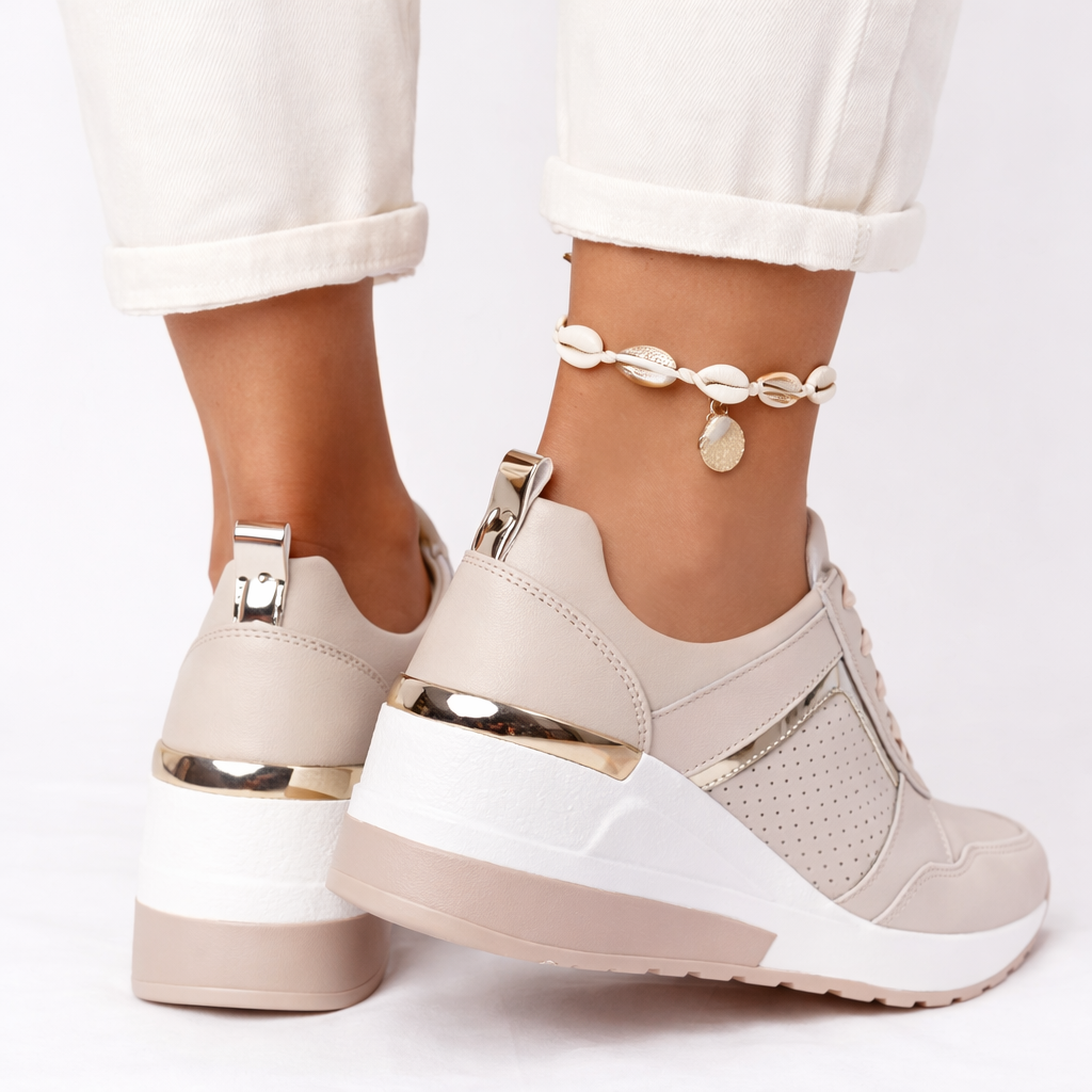 Marion | Women's Wedge Comfort Lace-Up Trainer