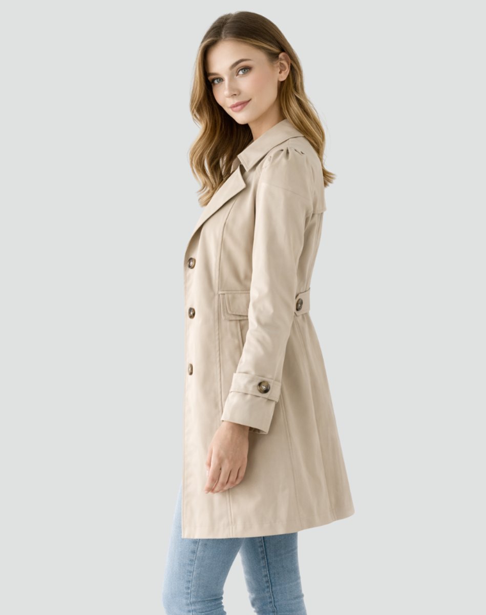 Isabella | Women's Tailored Mid-Length Single-Breasted Trench Coat