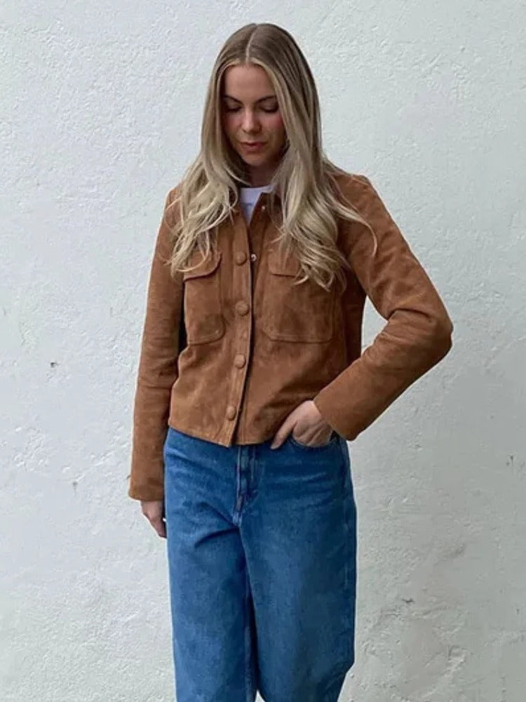 Rutger | Men's Suede Trucker Shirt Jacket