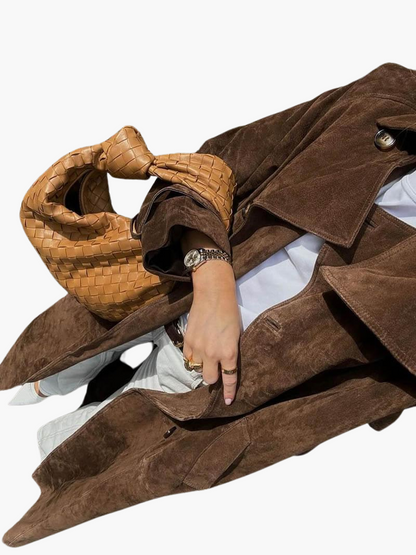 Marlowe | Women's Double-Breasted Belted Longline Trench Coat