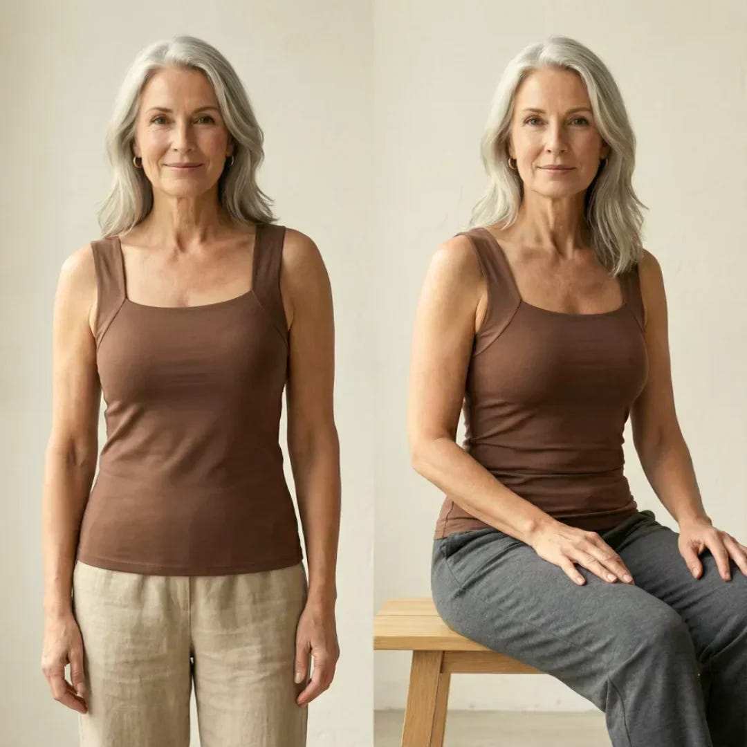 Althea | Women's Square Neck Built In Bra Tank Top