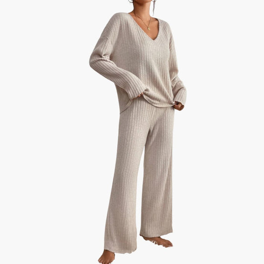 Marlowe | Women's Ribbed Knit Lounge Two Piece Set