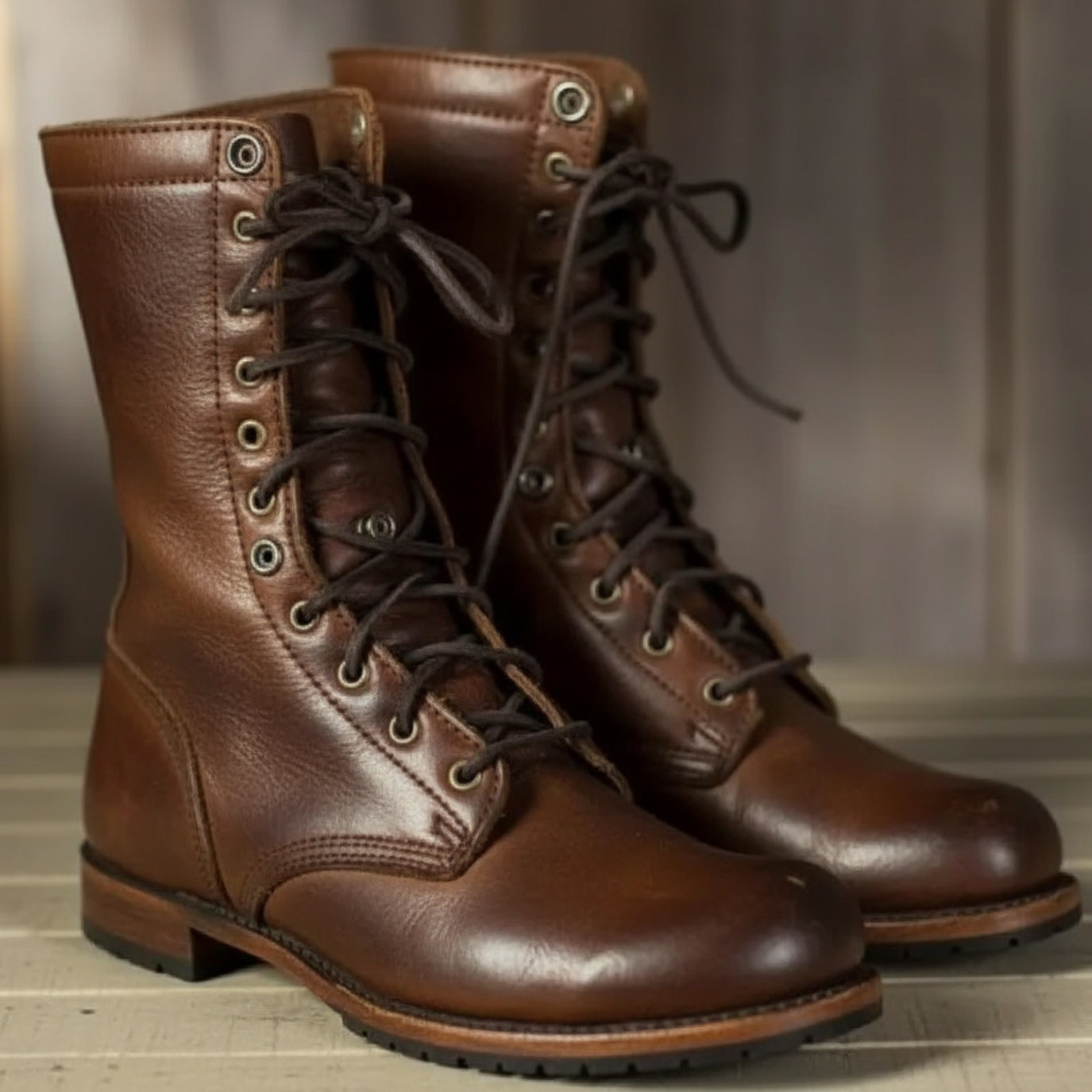 Thornbury | Women's Lace-Up Leather Combat Ankle Boot