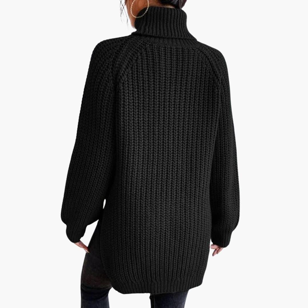 Elowen | Women's Chunky Knit Turtleneck Oversized Jumper