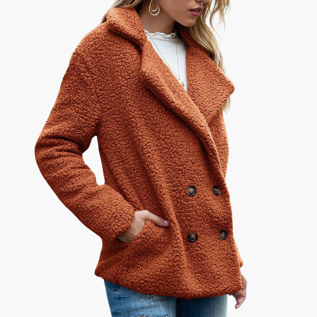 Amara | Women's Oversized Teddy Lapel Collar Jacket