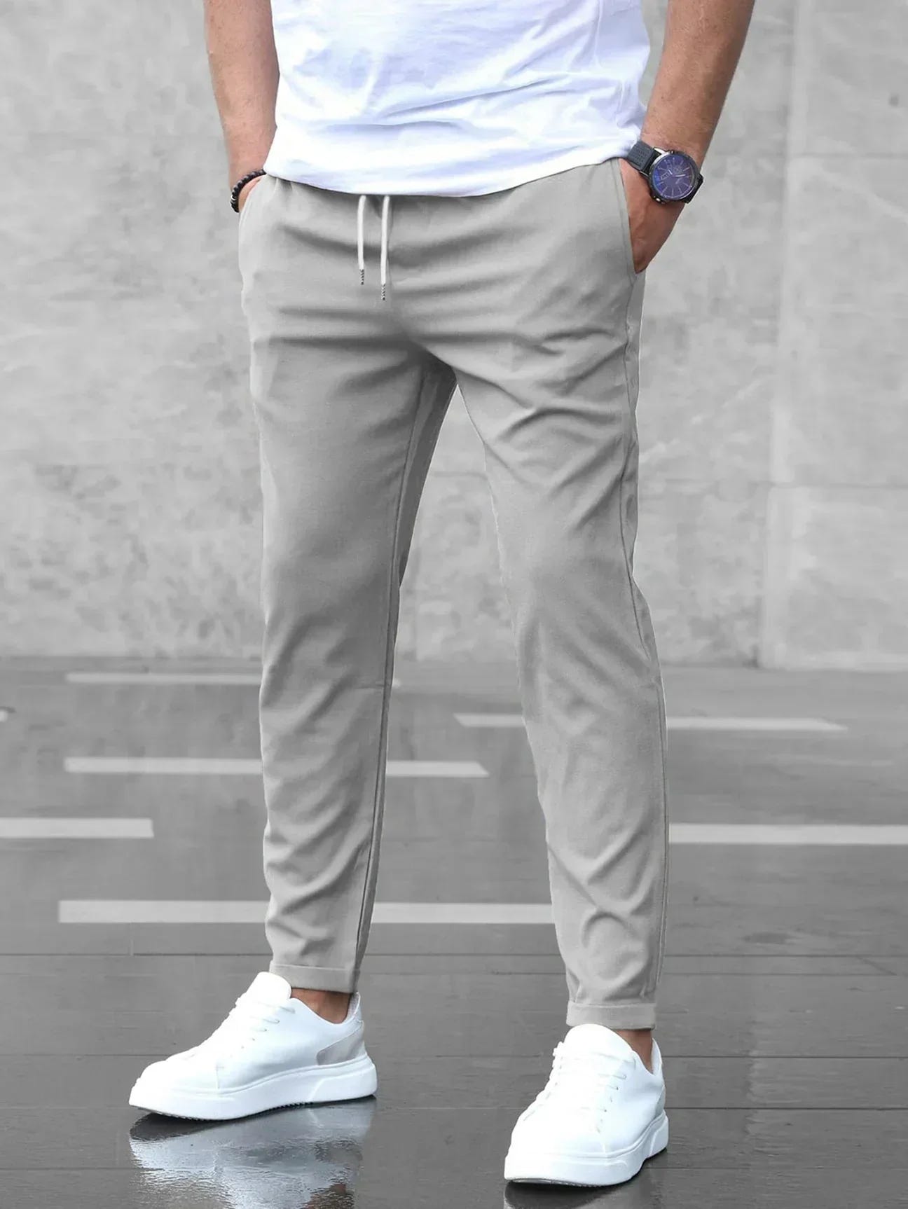 Nolan | Men's Slim Fit Drawstring Comfort Stretch Trousers