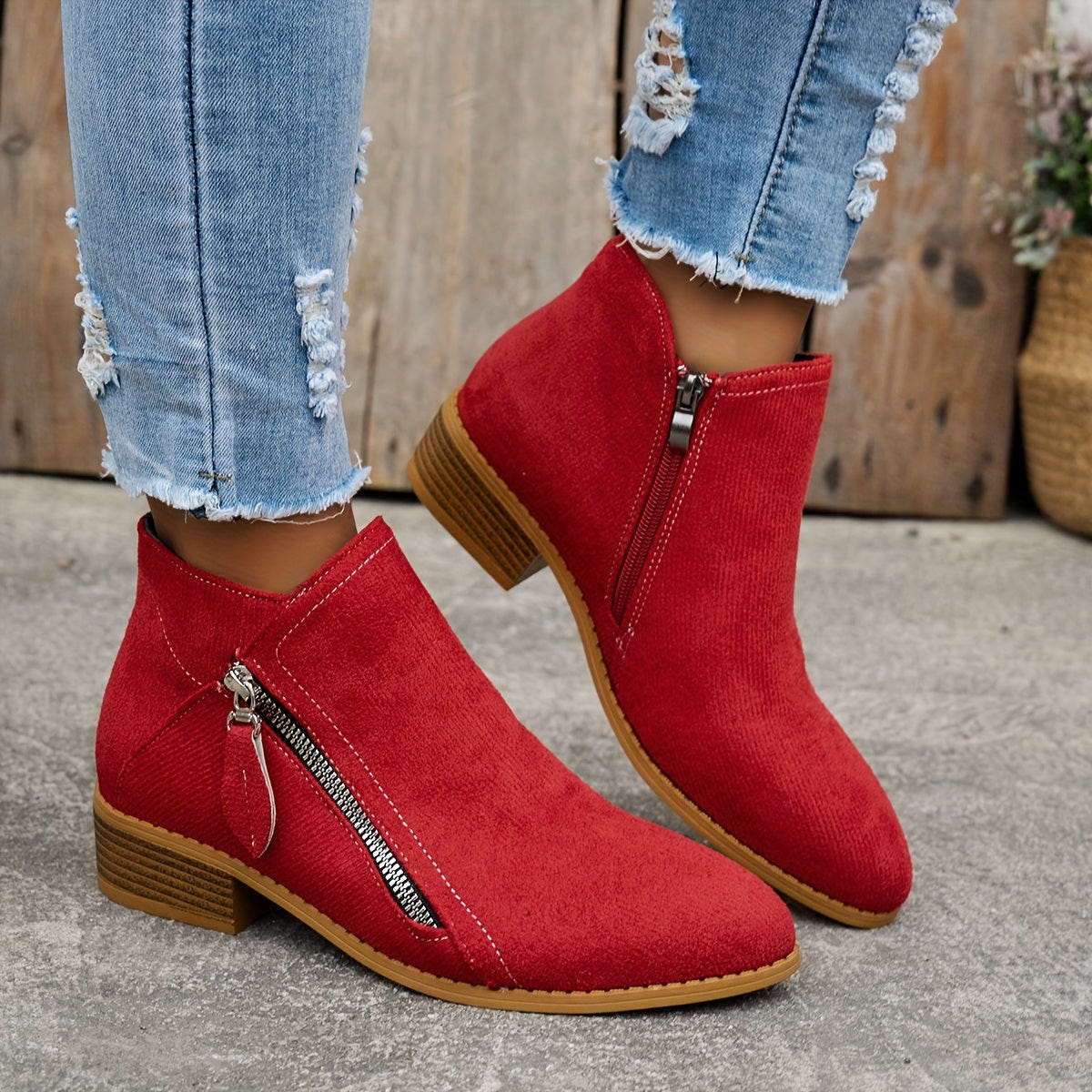 Joanna | Women's Orthopedic Comfortable Block Heel Ankle Boot
