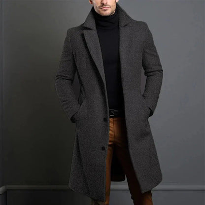 Everard | Men's Wool Blend Overcoat Single Breasted Longline Coat