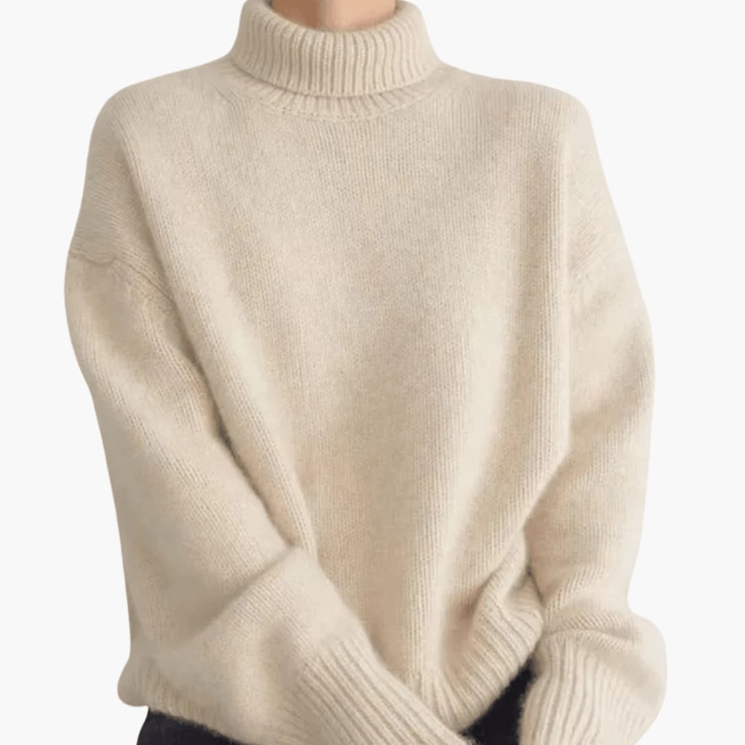 Elodie | Women's Turtleneck Ribbed Knit Jumper