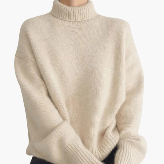 Elodie | Women's Turtleneck Ribbed Knit Jumper