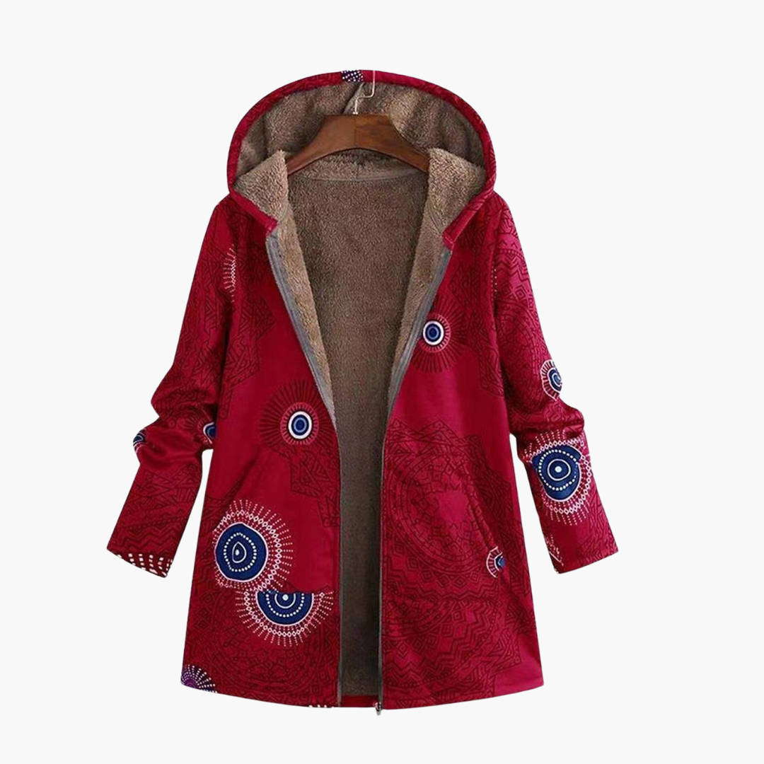 Marisol | Women's Hooded Sherpa-Lined Boho Winter Jacket