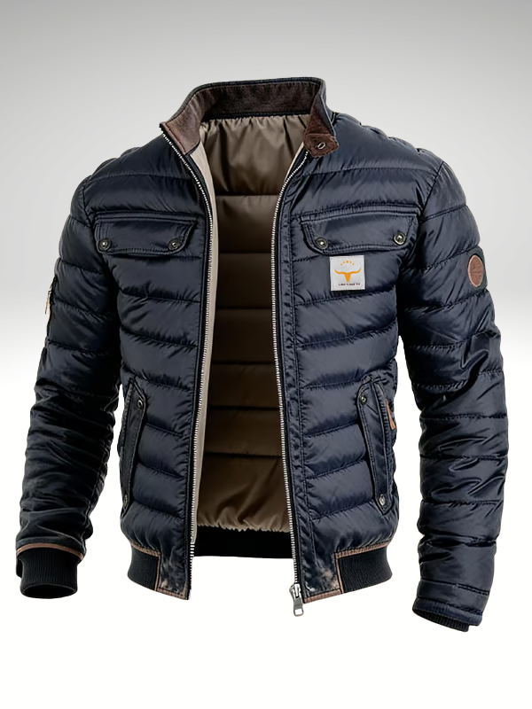 Rockwell | Men's Quilted Padded High Collar Puffer Jacket