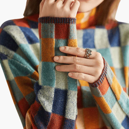 Sienna | Women's Colourful Turtleneck Relaxed Knit Jumper