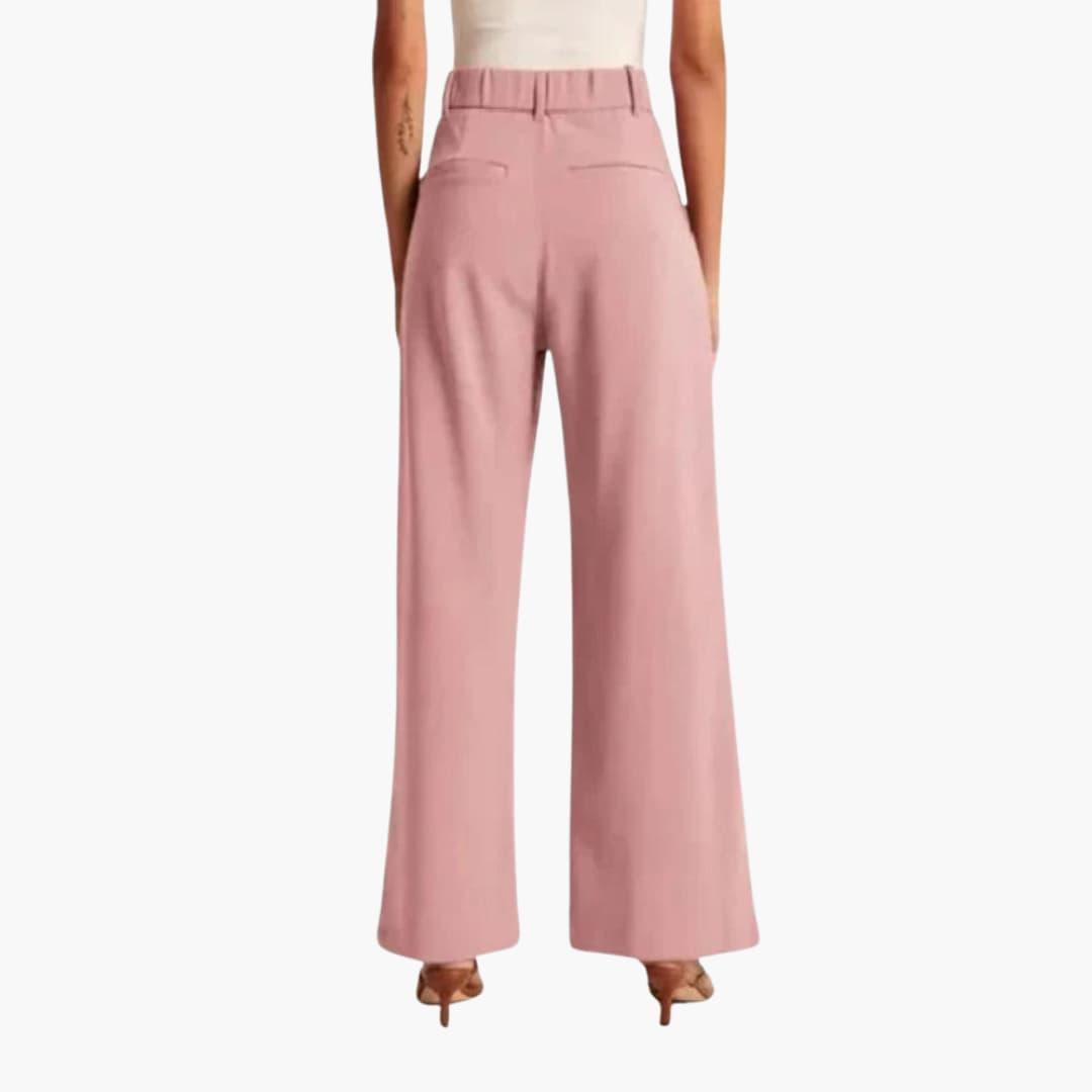 Marlowe | Women's High-Waisted Wide-Leg Pleated Tailored Trousers
