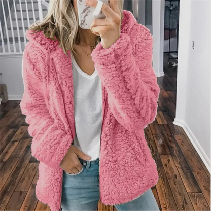 Delphora | Women's Hooded Fleece Zip Up Jacket
