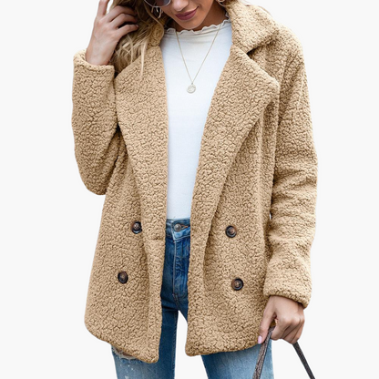 Amara | Women's Oversized Teddy Lapel Collar Jacket