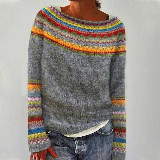 Astrid | Women's Fair Isle Colourful Patterned Knit Jumper