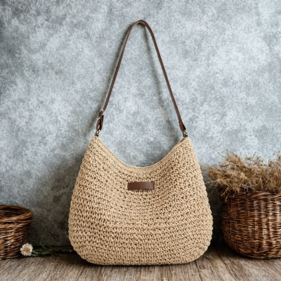 Kathy | Women's Woven Straw Summer Shoulder Bag