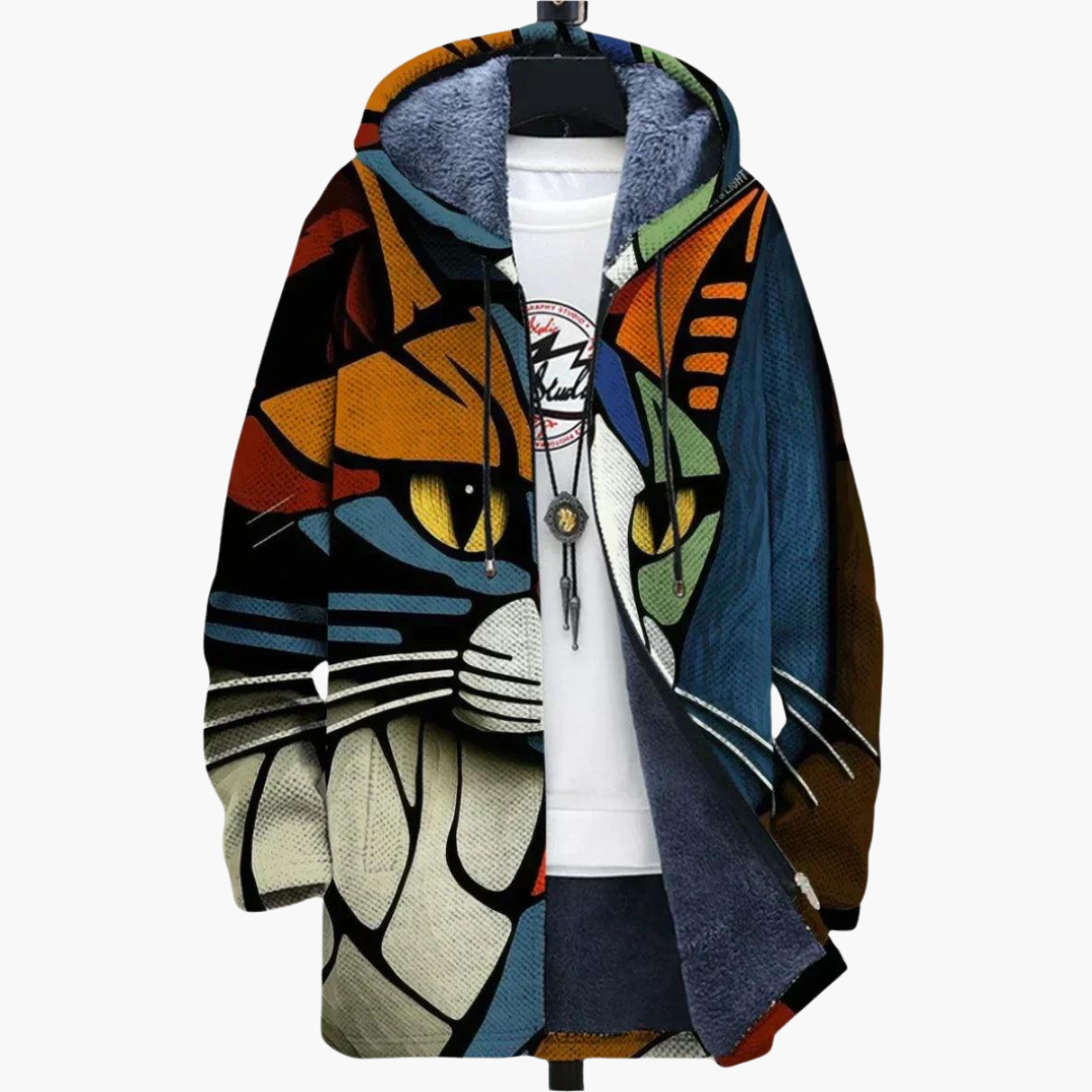 Milo | Women's Zip-Up Hooded Fleece-Lined Graphic Jacket