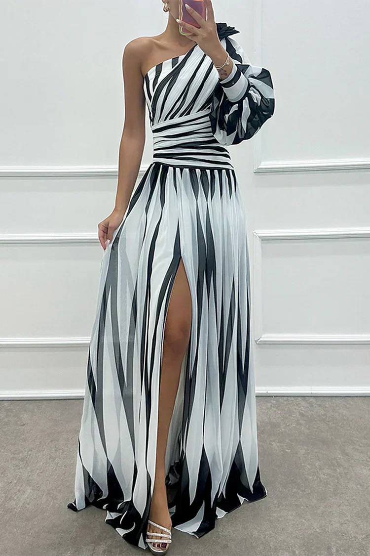 Whitmore | Women's One Shoulder Pleated Evening Wedding Guest Maxi Dress