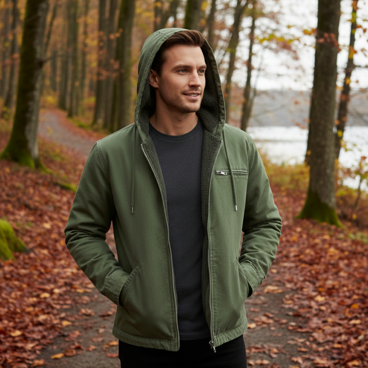 Bracken | Men's Fleece Lined Hooded Full-Zip Jacket