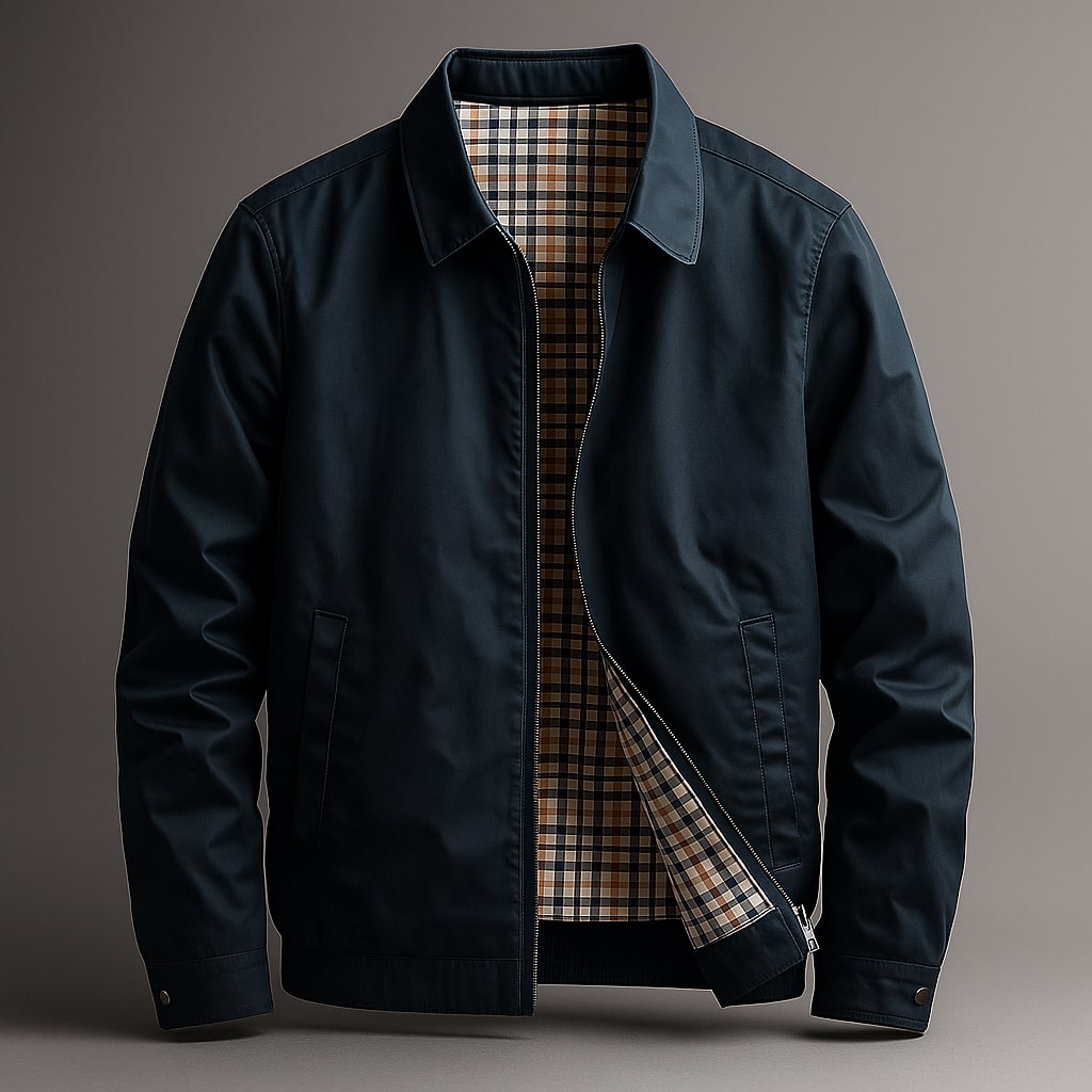 Bramwell | Men's Classic Harrington Zip Bomber Jacket