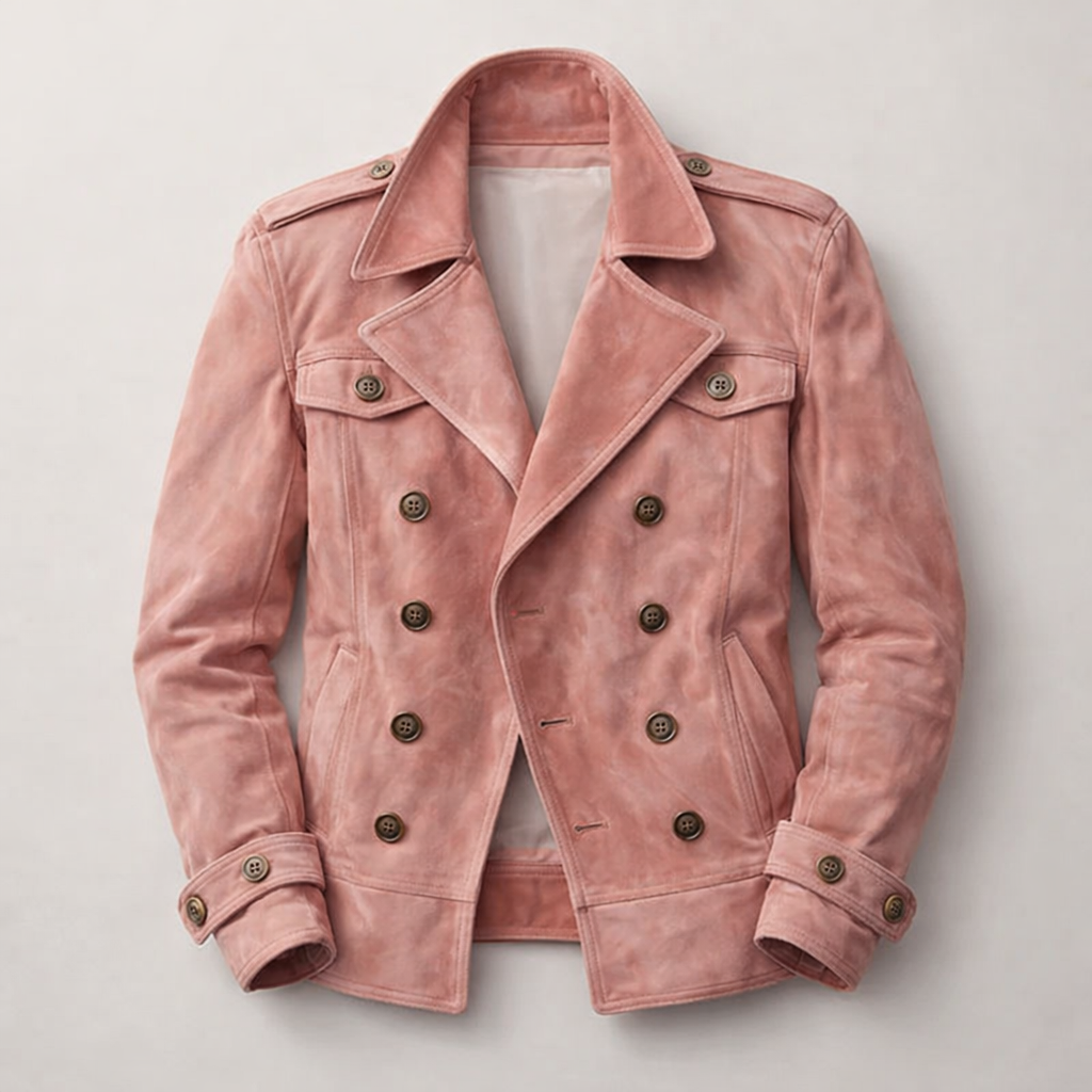 Roderick | Men's Suede Double-Breasted Lapel Jacket