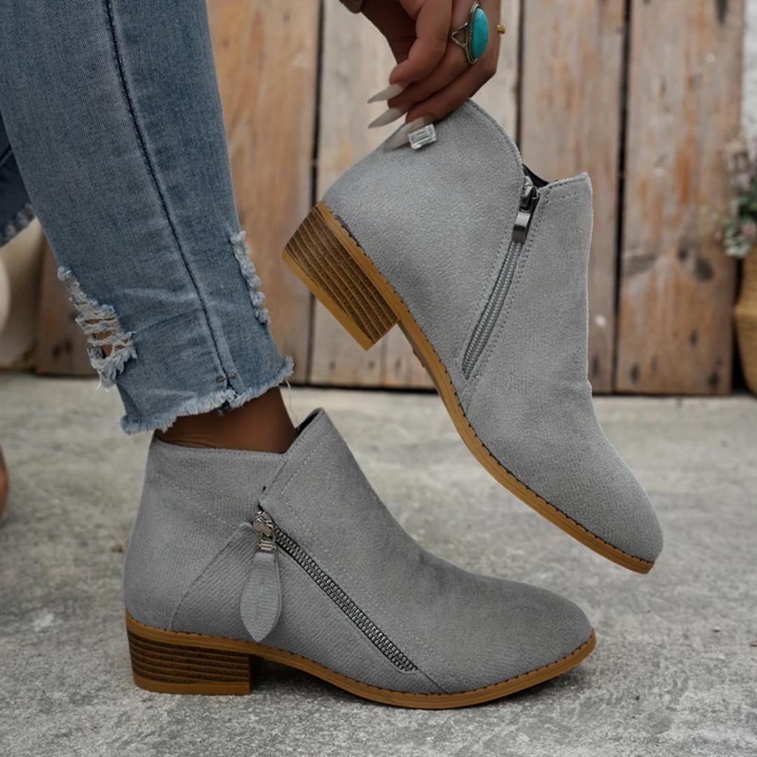 Joanna | Women's Orthopedic Comfortable Block Heel Ankle Boot