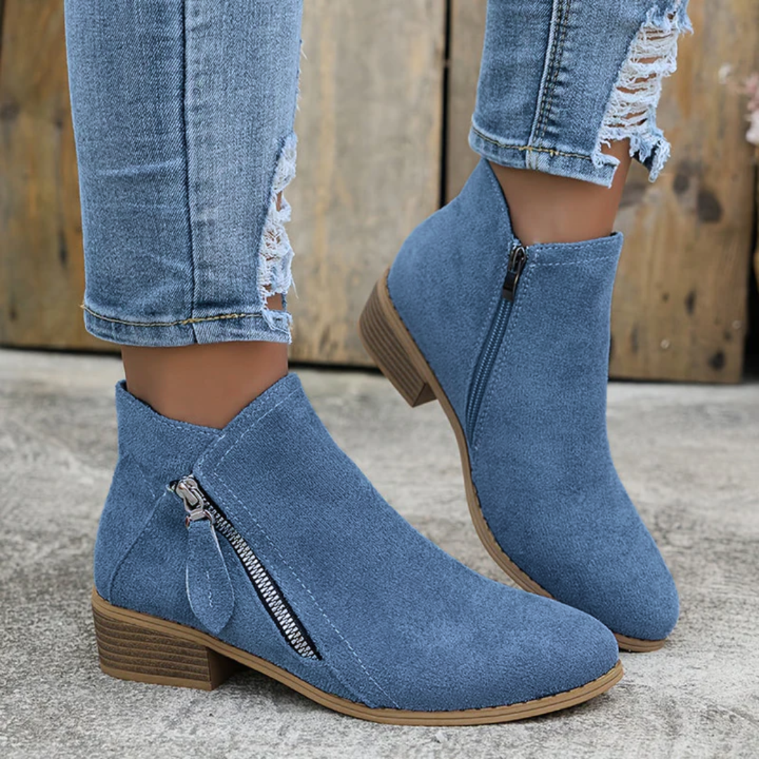 Joanna | Women's Orthopedic Comfortable Block Heel Ankle Boot