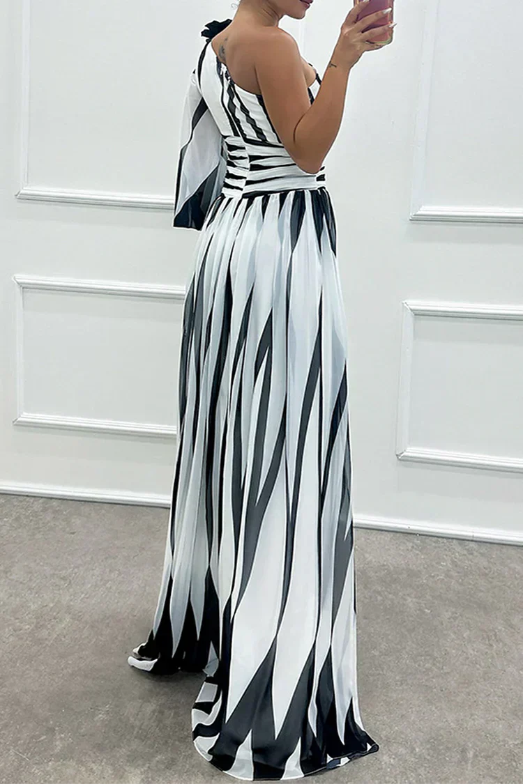Whitmore | Women's One Shoulder Pleated Evening Wedding Guest Maxi Dress