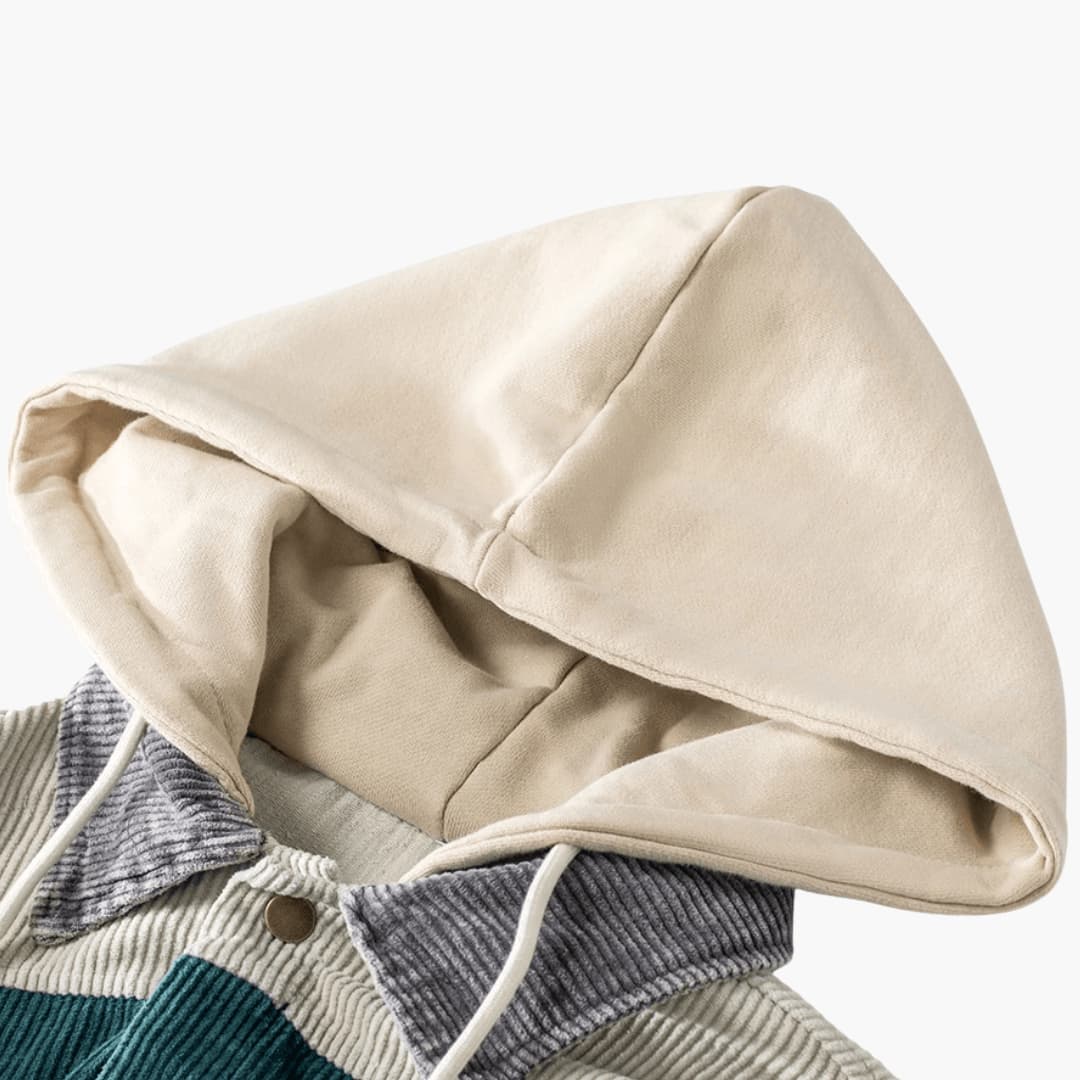 Marlowe | Women's Colour Block Corduroy Button-Up Oversized Jacket