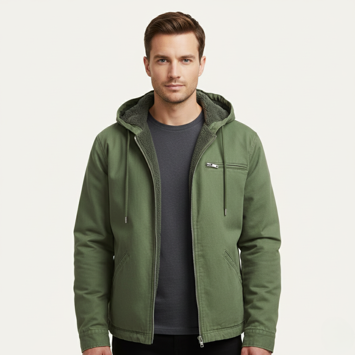 Bracken | Men's Fleece Lined Hooded Full-Zip Jacket