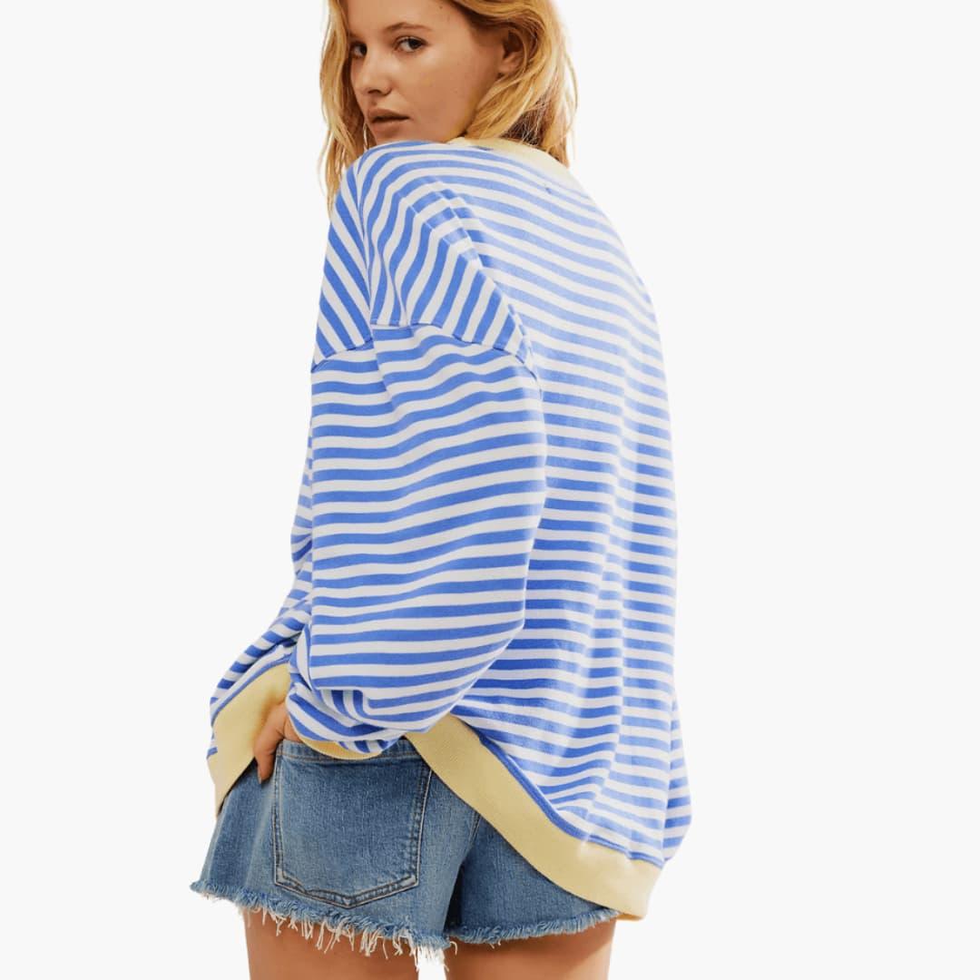 Maren | Women's Striped Relaxed Fit Long Sleeve Jumper