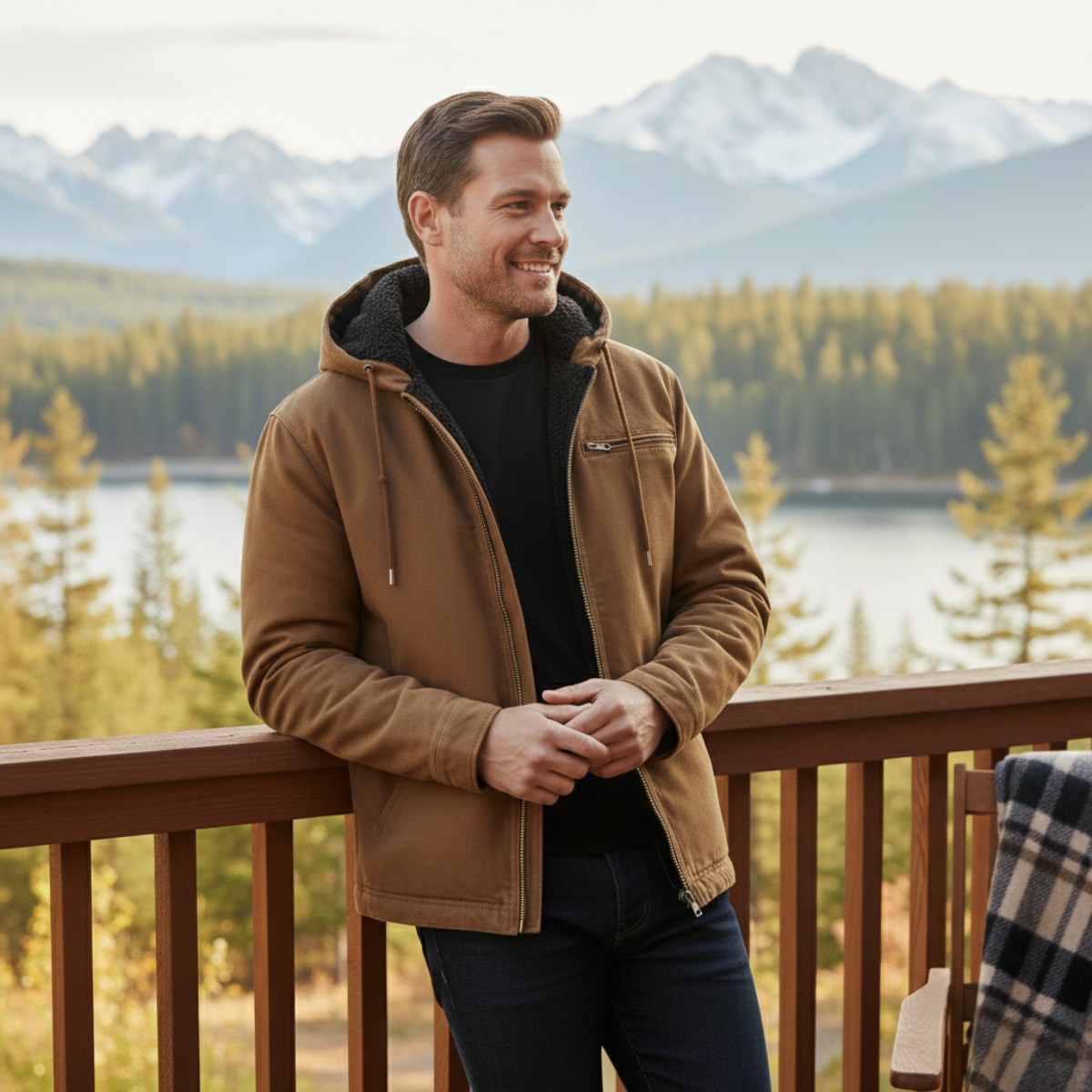 Bracken | Men's Fleece Lined Hooded Full-Zip Jacket