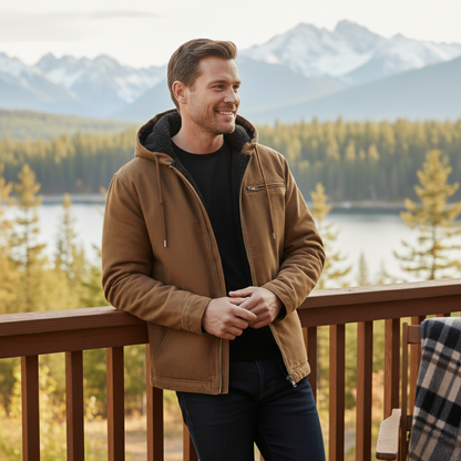 Bracken | Men's Fleece Lined Hooded Full-Zip Jacket
