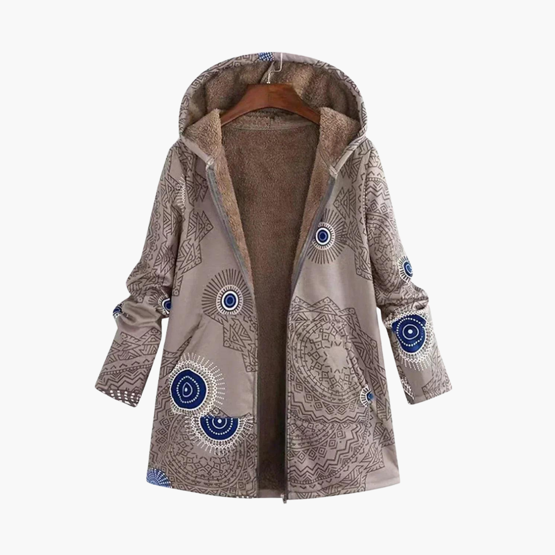 Marisol | Women's Hooded Sherpa-Lined Boho Winter Jacket