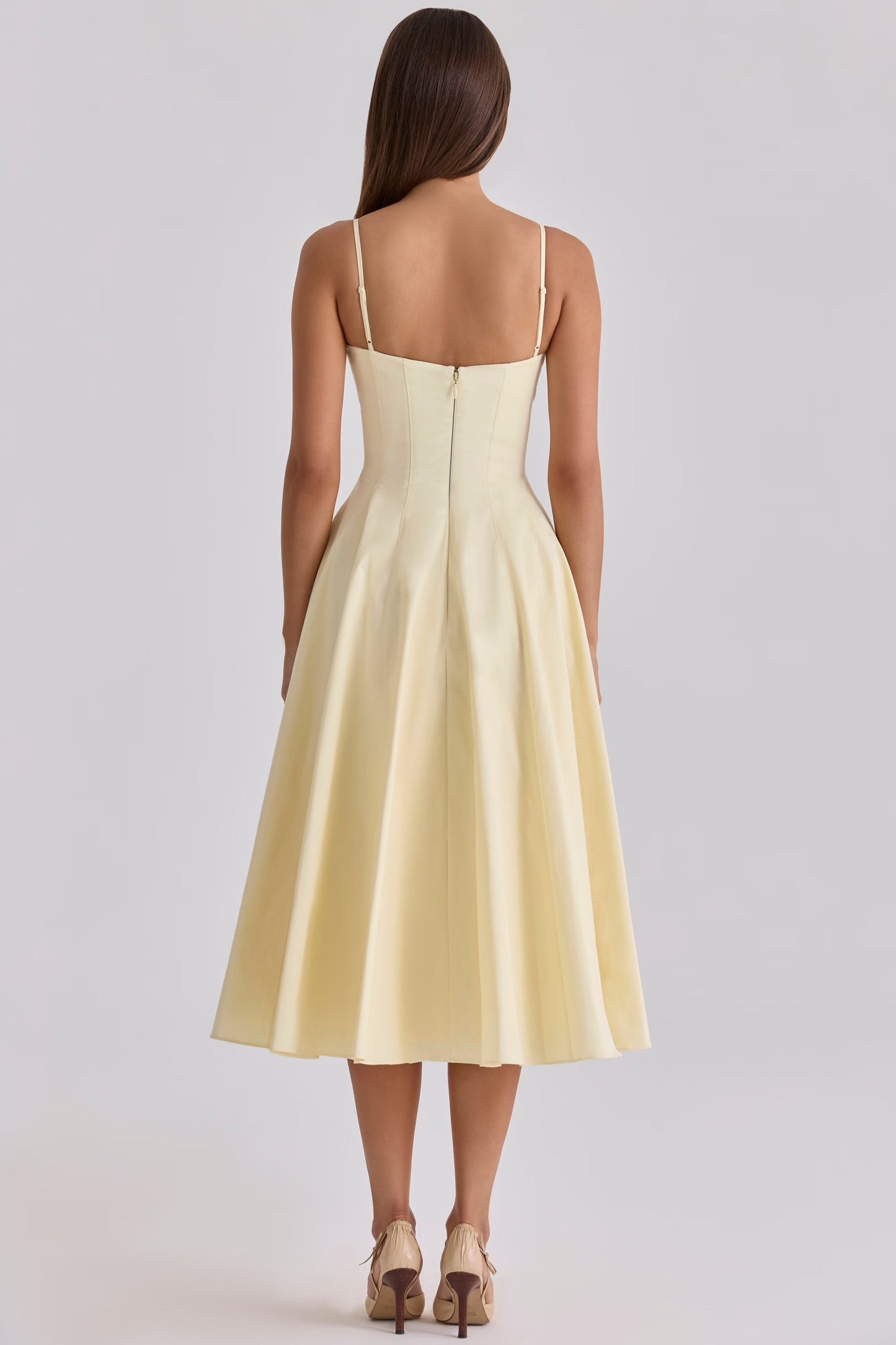 Seraphina | Women's Sweetheart Gathered-Bust Flared Midi Dress