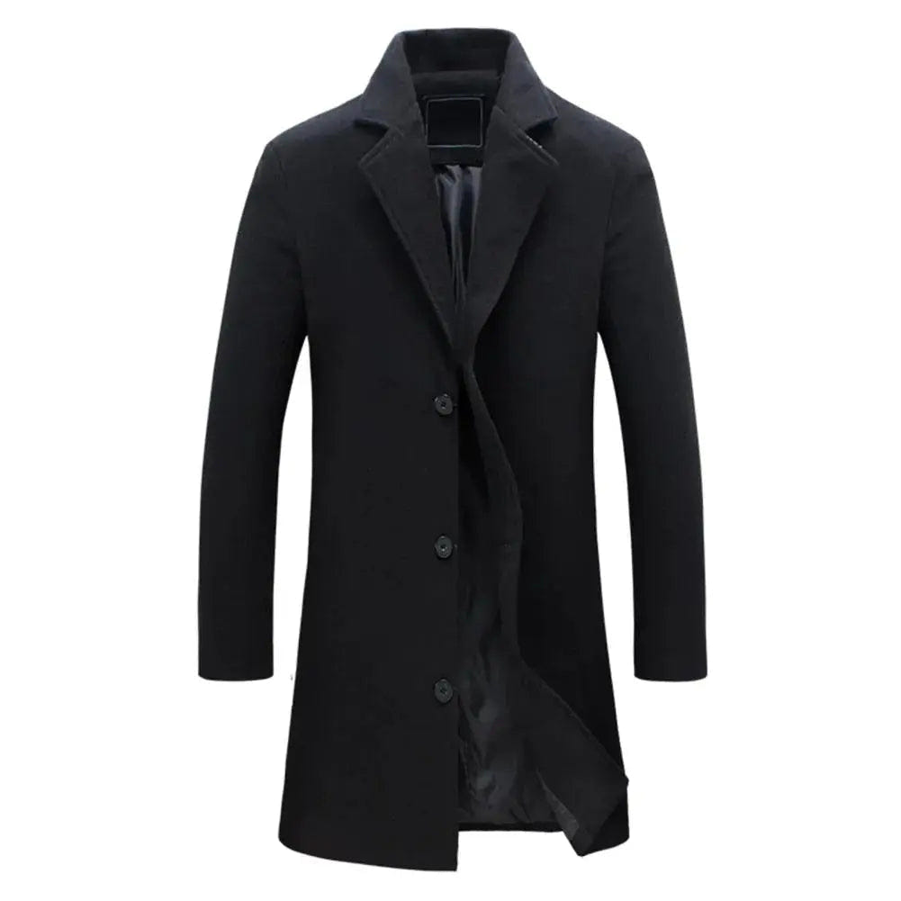 Everard | Men's Wool Blend Overcoat Single Breasted Longline Coat