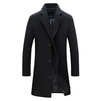 Everard | Men's Wool Blend Overcoat Single Breasted Longline Coat