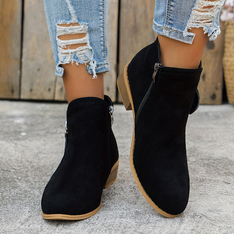 Joanna | Women's Orthopedic Comfortable Block Heel Ankle Boot