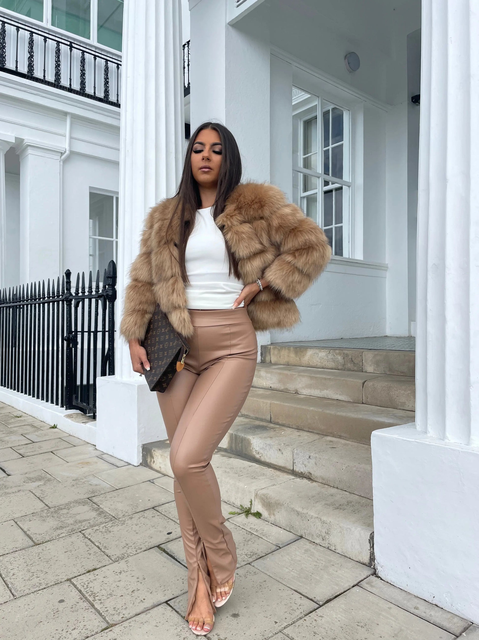 Beatrice | Women's Faux Fur Cropped Winter Coat