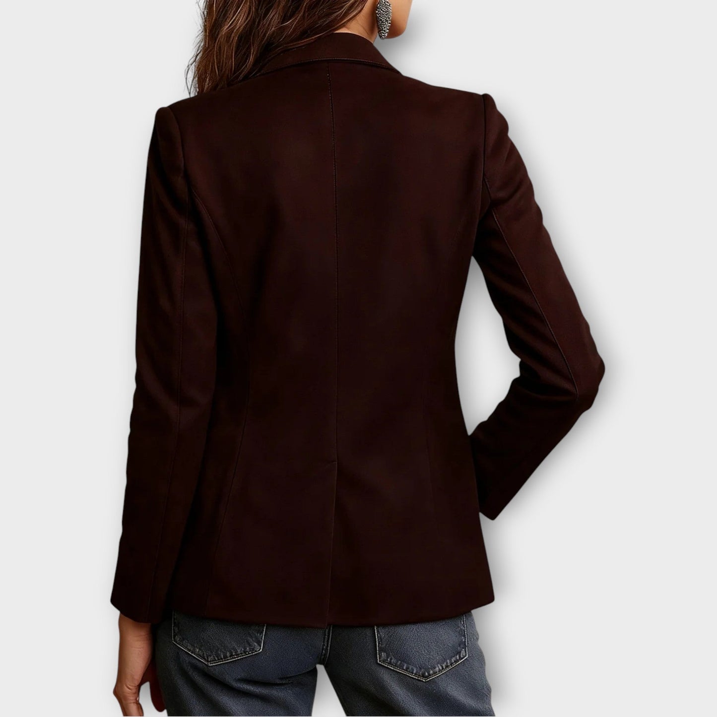 Bexworthy | Women's Vintage Suede-Look Tailored Notch-Lapel Blazer
